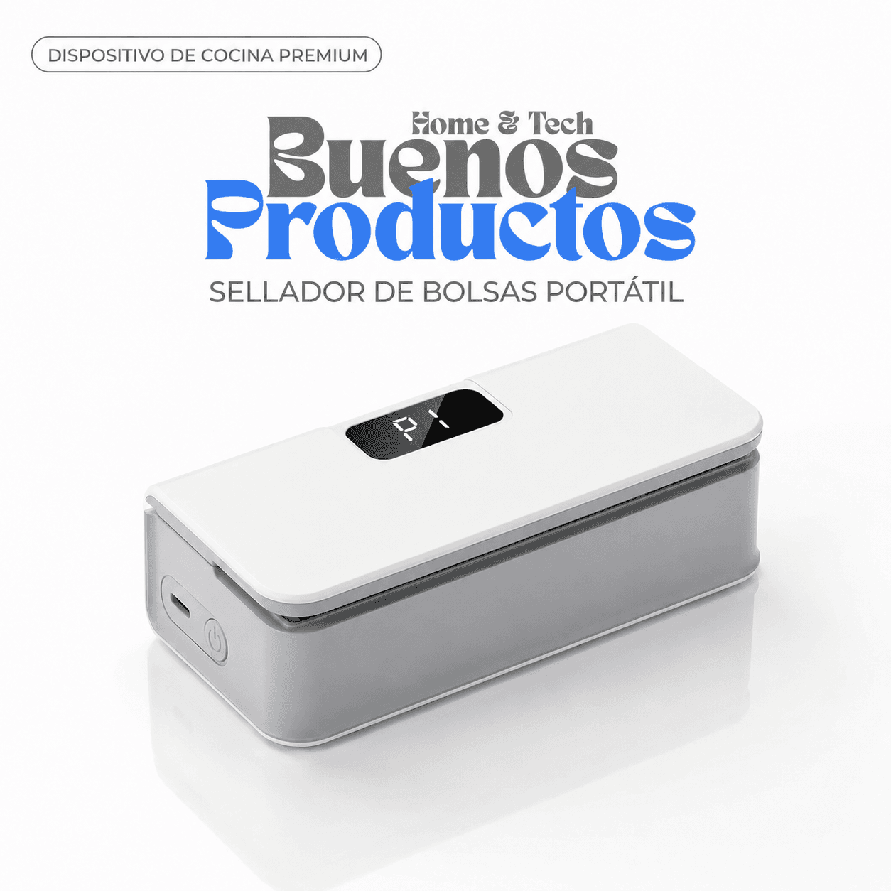 Mini sellador térmico de bolsas recargable portátil — 6 niveles de calor, USB-C