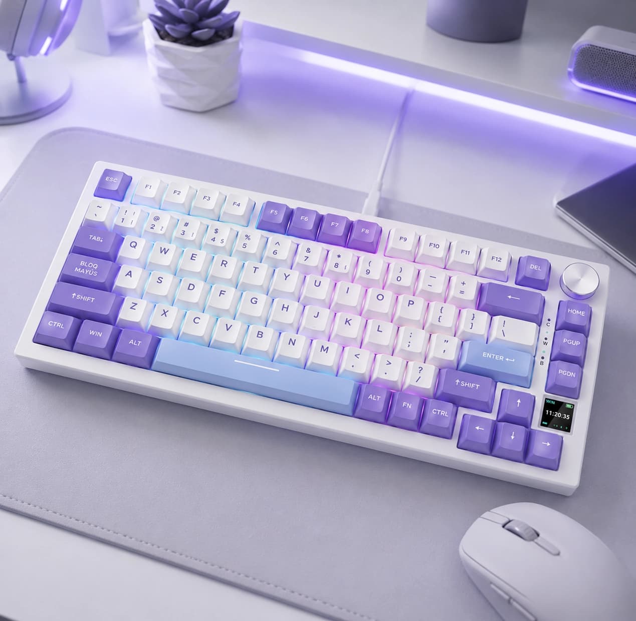 Teclado mecánico gaming AJAZZ AK820 / AK820 Pro — Bluetooth 5.1, 2.4G y USB-C