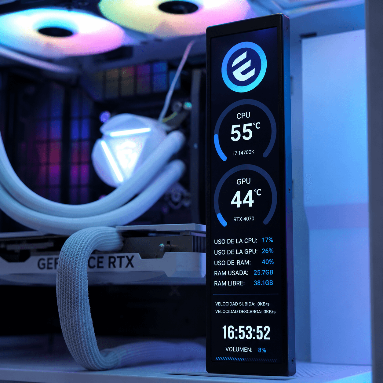 Barra de sonido de escritorio para PC gaming — altavoz estéreo USB